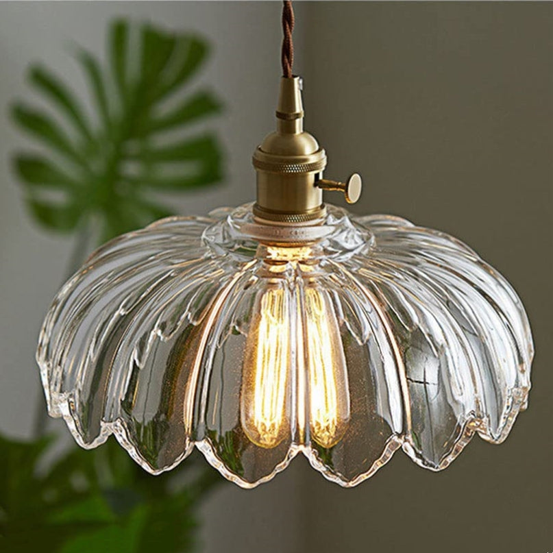 Lampe à pendentif en verre Floroux