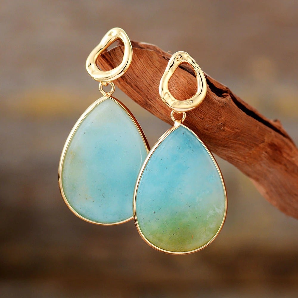 Amara Boucles d'oreilles – Bijoux Amazonite Tropicale