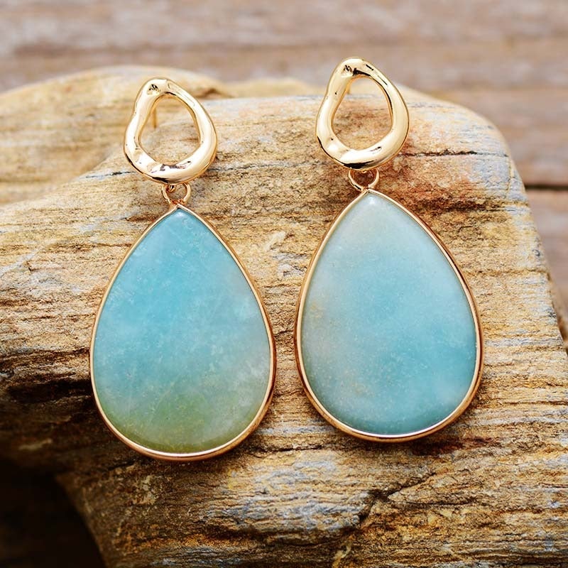 Amara Boucles d'oreilles – Bijoux Amazonite Tropicale