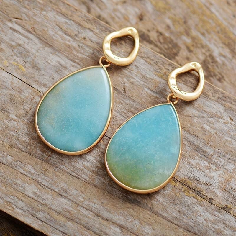 Amara Boucles d'oreilles – Bijoux Amazonite Tropicale