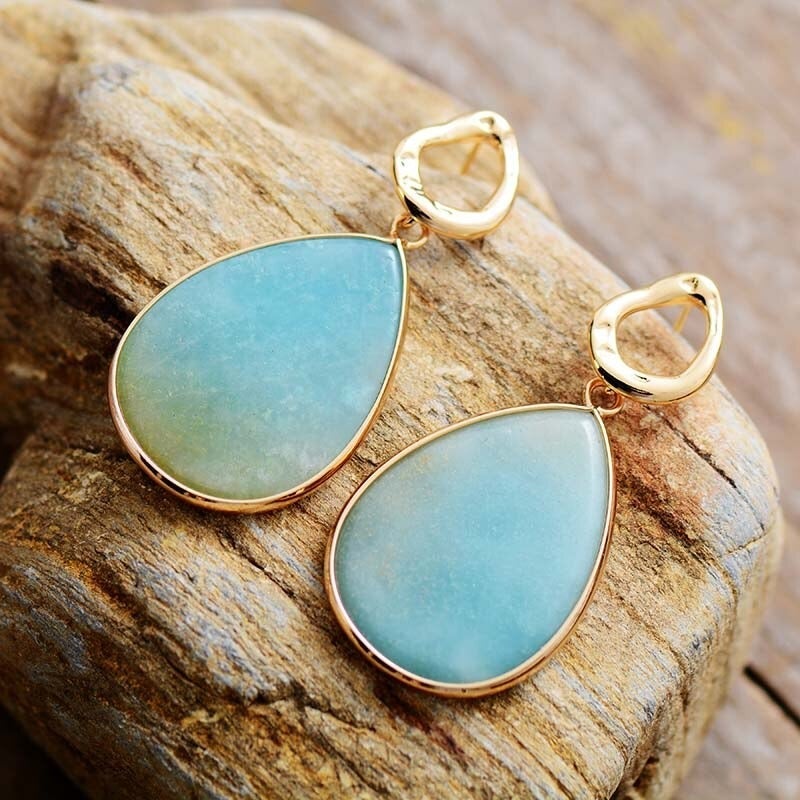Amara Boucles d'oreilles – Bijoux Amazonite Tropicale