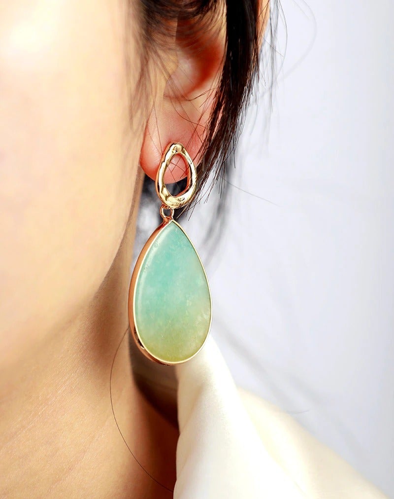 Amara Boucles d'oreilles – Bijoux Amazonite Tropicale