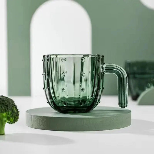 Cactus vert Tasse à café empilable transparente