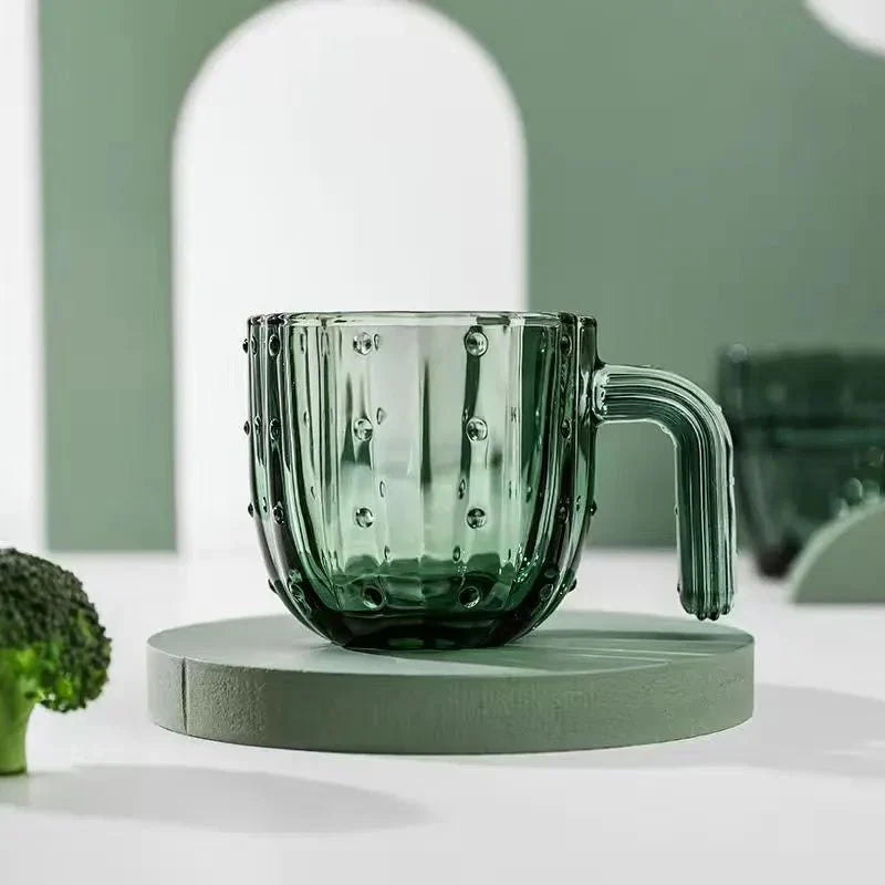 Cactus vert Tasse à café transparente et empilable