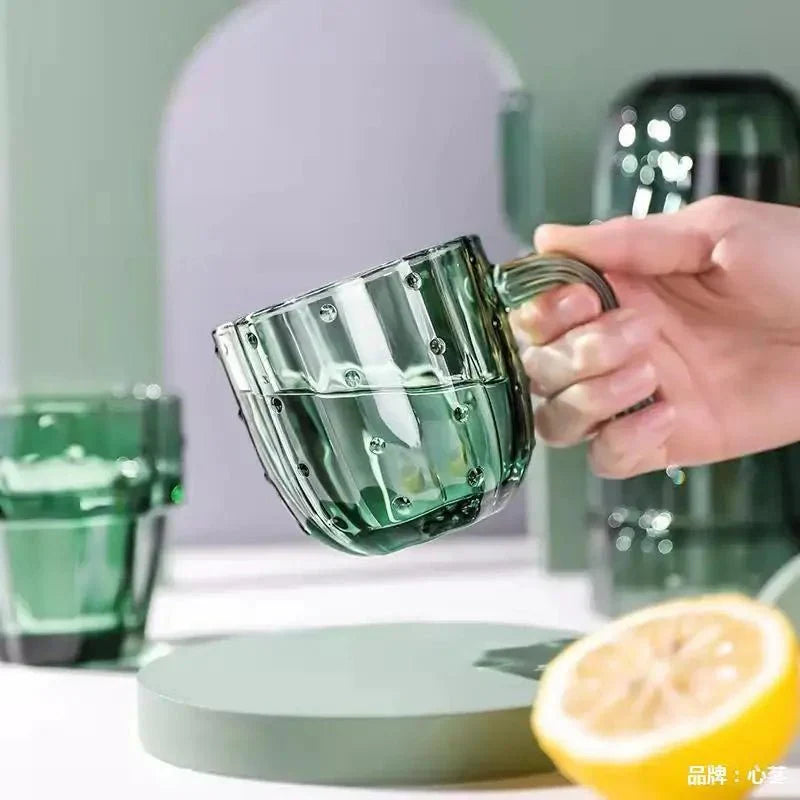 Cactus vert Tasse à café transparente et empilable