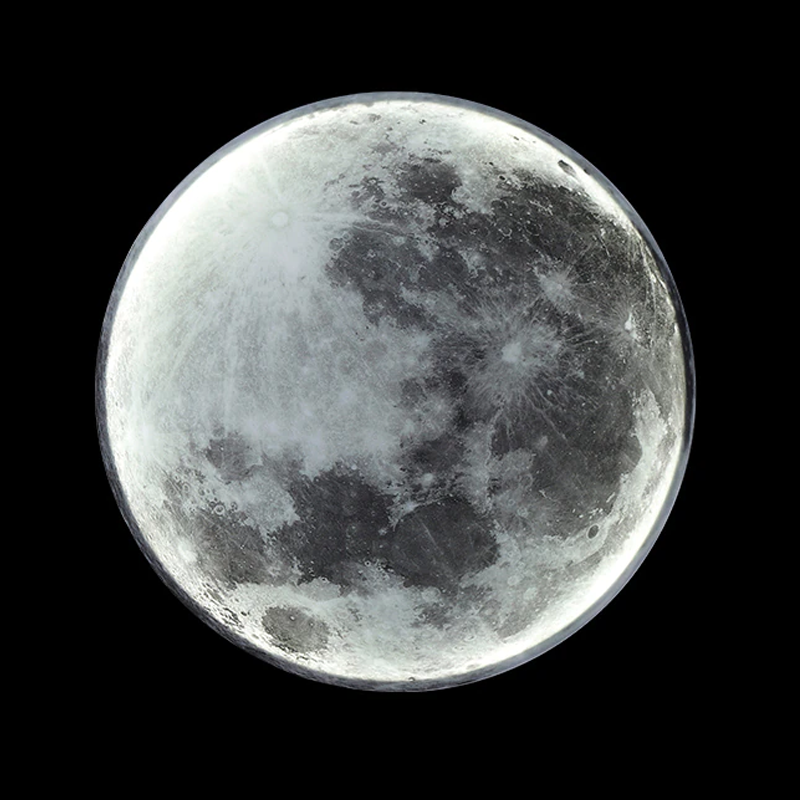 Floroux Lampe de Lune LED | Lumière d'ambiance magique | Lampe de nuit 3D Lune | Décoration pour la maison et la chambre