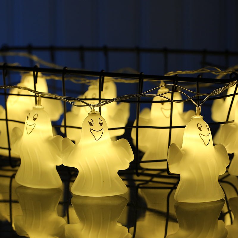 Décor de guirlande lumineuse LED d'Halloween - Citrouille