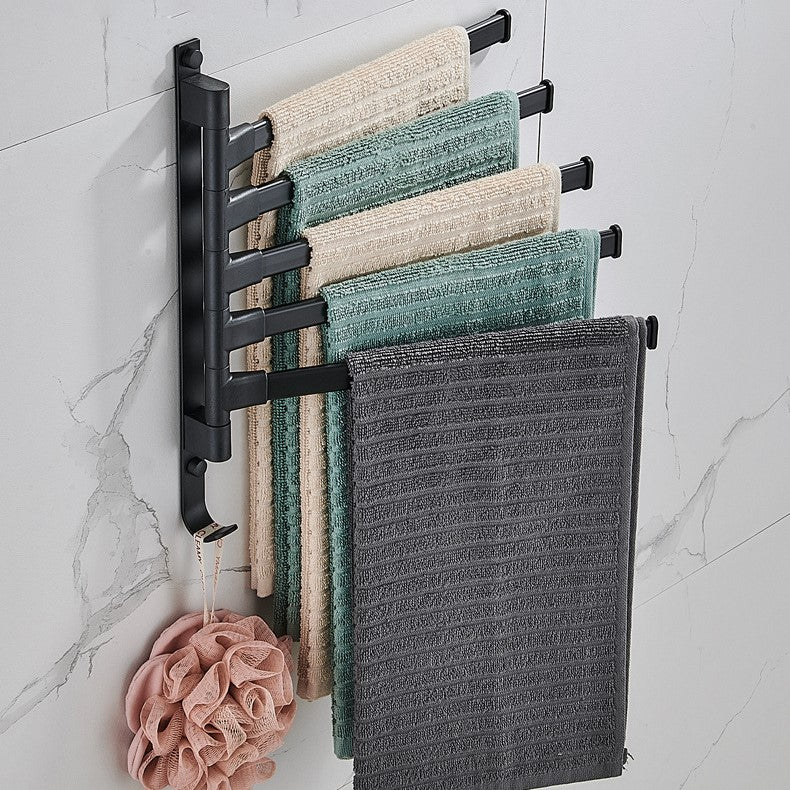 Towelix 5-Bras Porte-serviettes – Moderne et Pratique en Noir