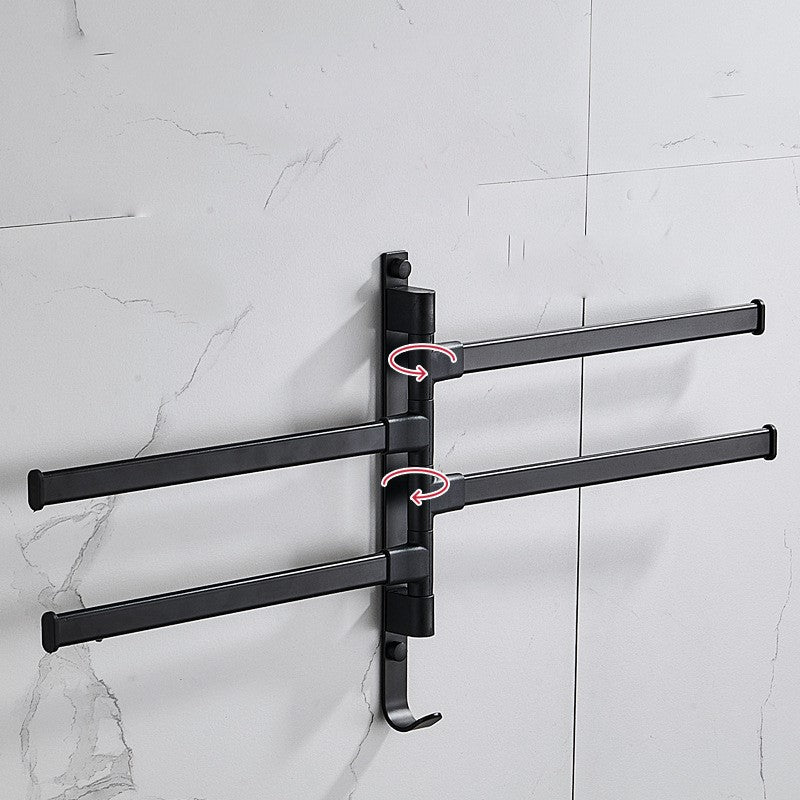 Stylish Towelly Serviettes Rack - en Élégant Noir Métal