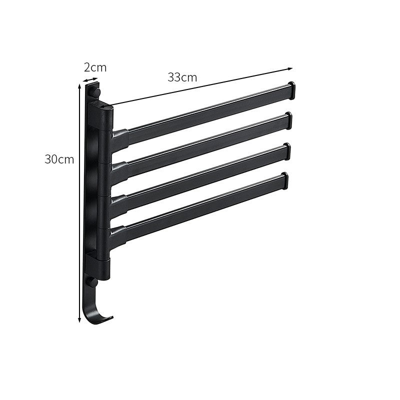 Stylish Towelly Serviettes Rack - en Élégant Noir Métal