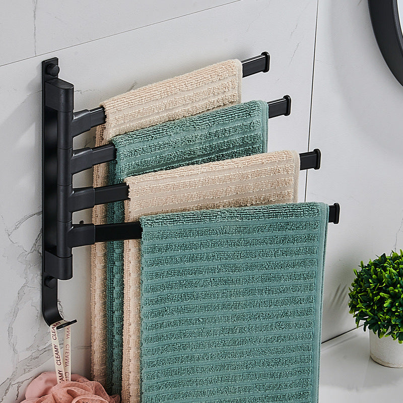 Stylish Towelly Serviettes Rack - en Élégant Noir Métal