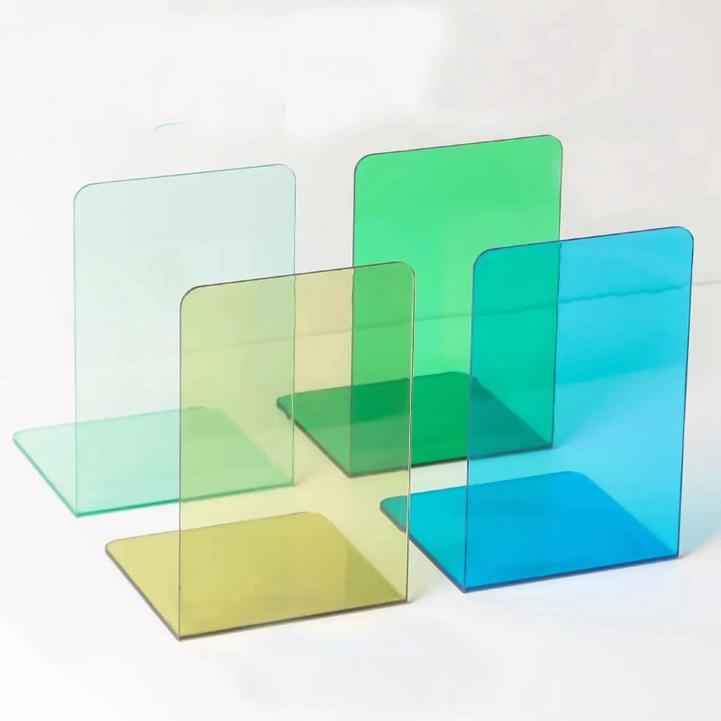 Supports de livre en acrylique transparent robuste pour l'organisation à domicile et au bureau