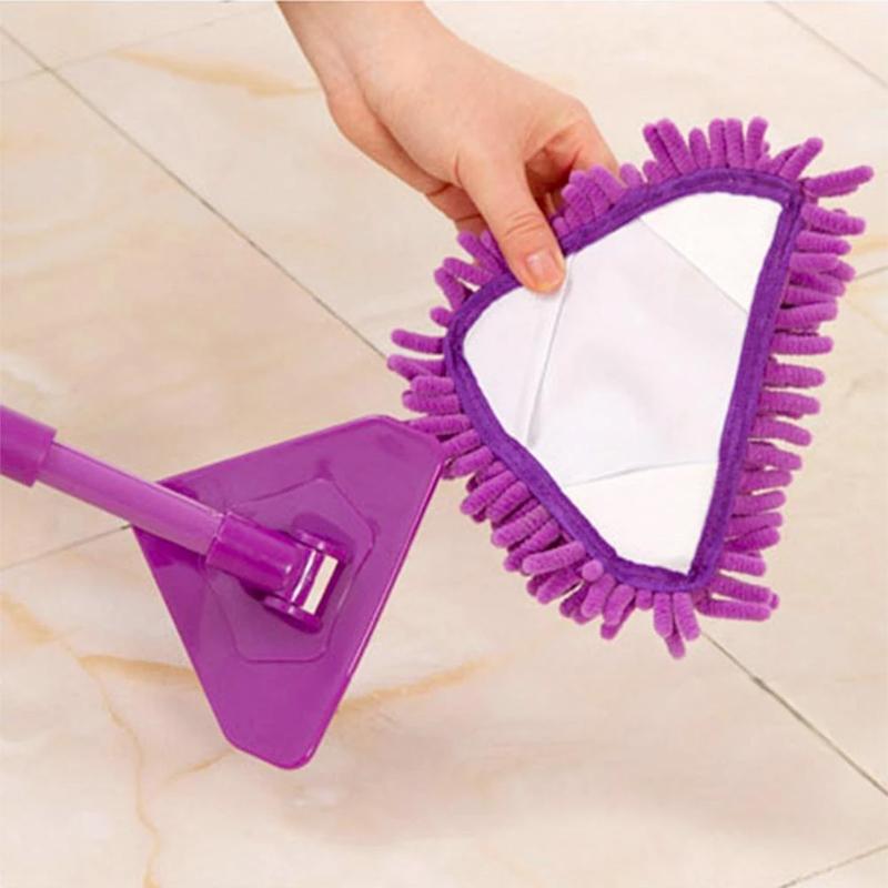 Mop de nettoyage triangulaire ajustable rotatif