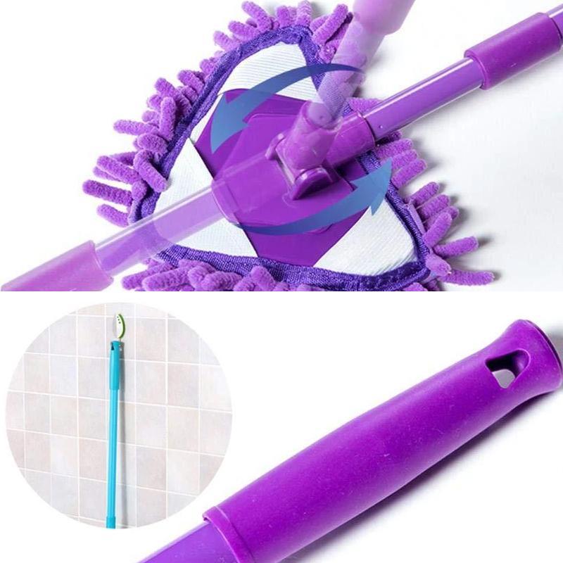 Mop de nettoyage triangulaire ajustable rotatif