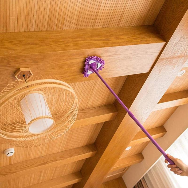 Mop de nettoyage triangulaire ajustable rotatif
