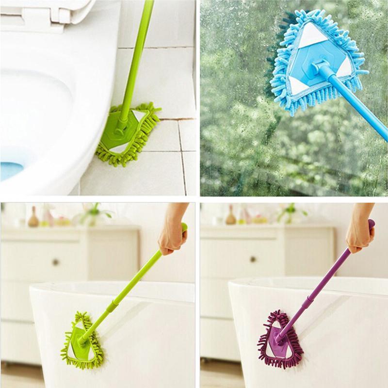 Mop de nettoyage triangulaire ajustable rotatif