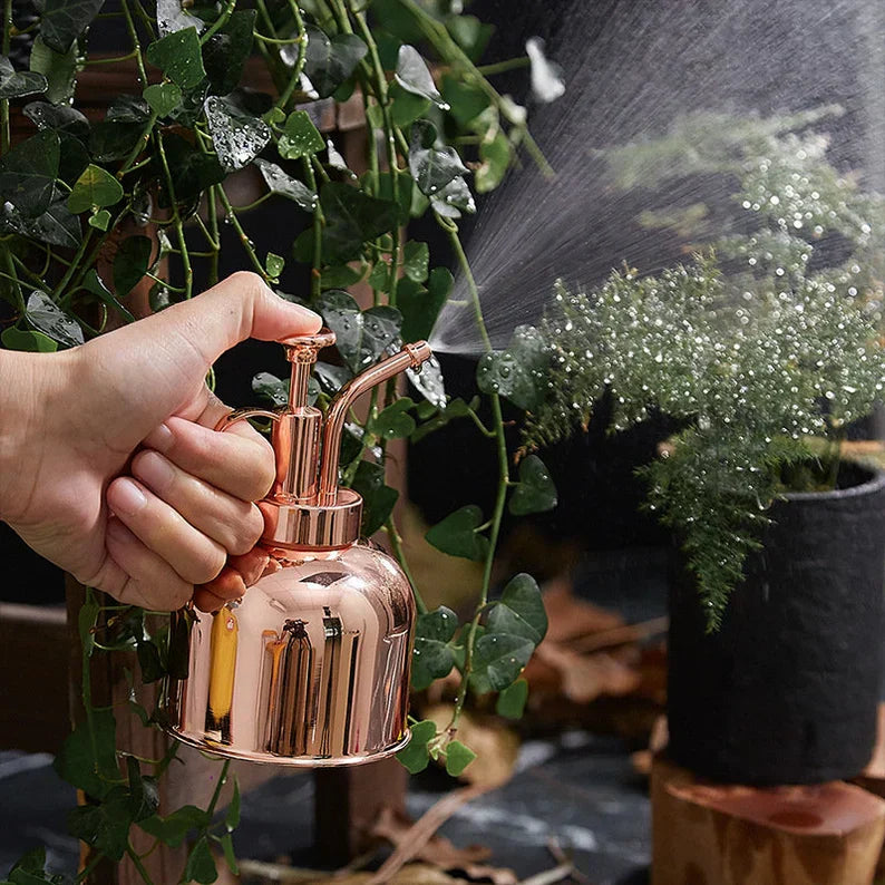 Floroux Premium Pulvérisateur de plantes | Bouteille dorée pour l'entretien des plantes | Accessoire élégant pour les plantes d'intérieur