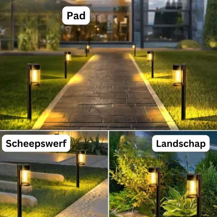 Éclairage de chemin solaire moderne et luxueux - LumiPath