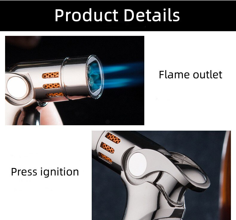 Floroux Briquet Turbo Coupe-vent | Boîtier en Métal | Design Élégant | Résistant au Vent