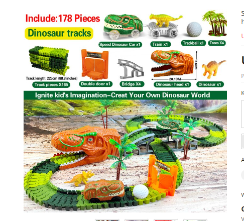 DinoExpress Train Set – Ensemble de jeu aventureux pour les enfants