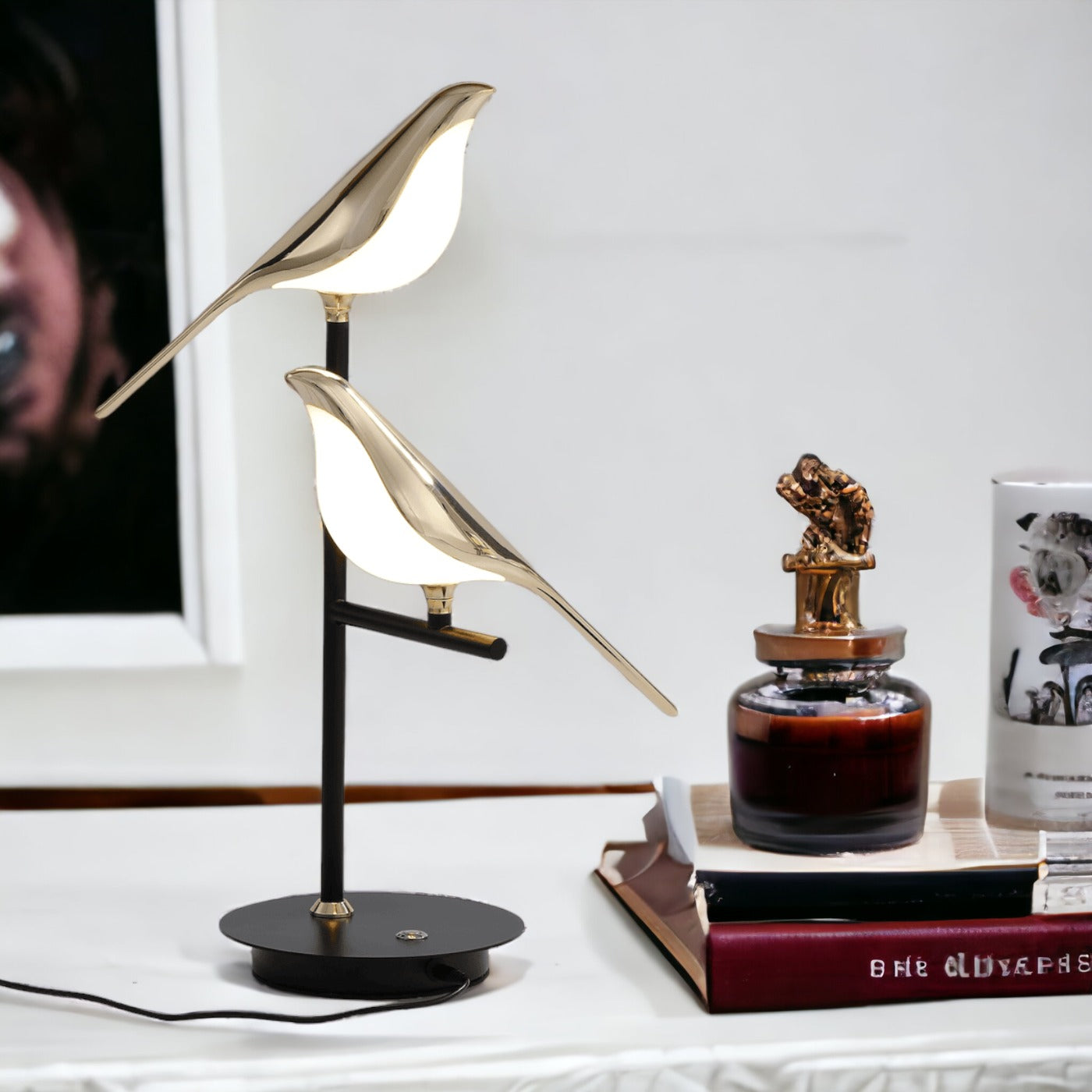Lampe de table LED oiseau