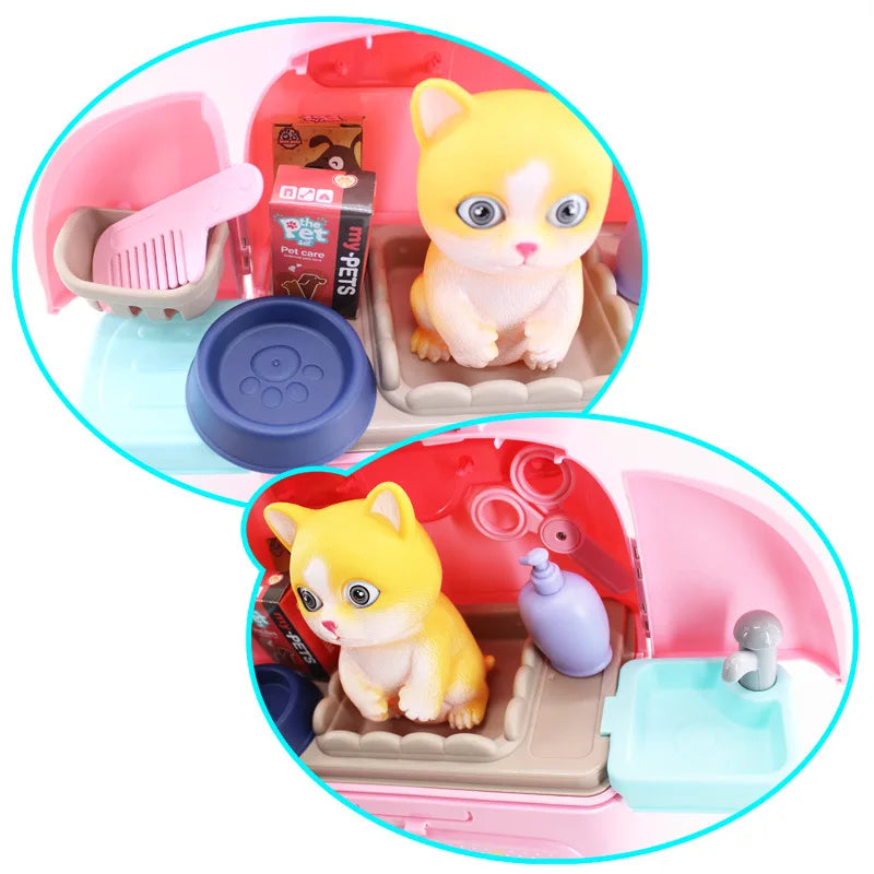 Pet Paradise - Ensemble de soins pour animaux portable pour enfants