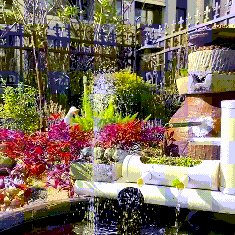 TranquilFlow – Fontaine de Jardin Apaisante avec Lumière du Soleil
