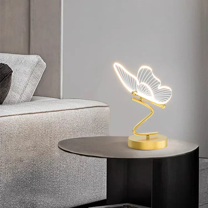 Lampe de table LED inspirée des papillons