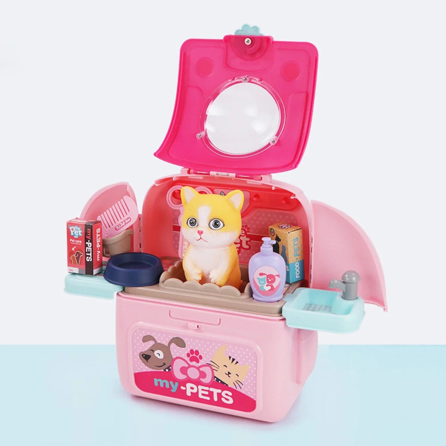 Pet Paradise - Ensemble de soins pour animaux portable pour enfants