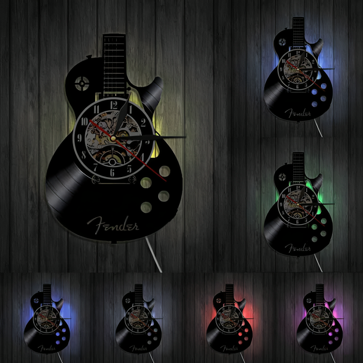 Horloge Murale en Vinyle Floroux - Design Unique pour les Amoureux de la Musique