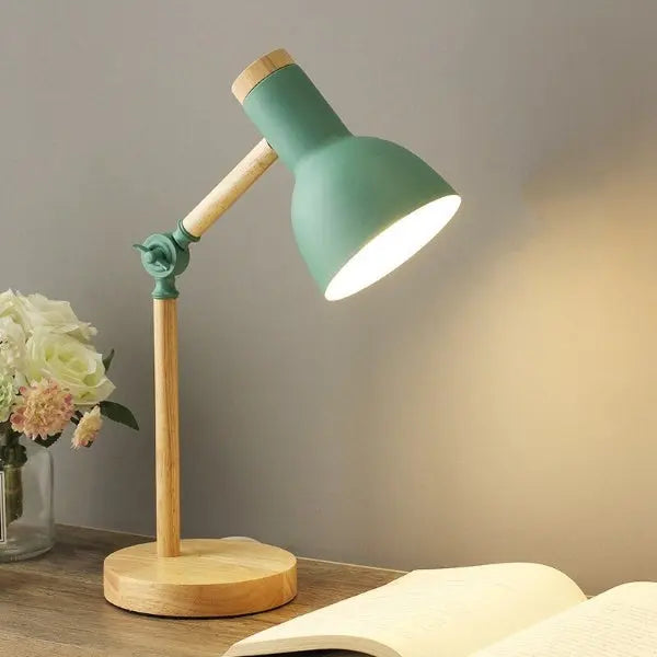 NordikLumi - Lampe de Bureau en Bois avec Éclairage LED