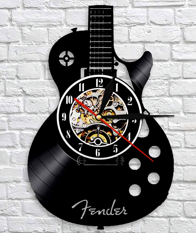 Horloge Murale en Vinyle Floroux - Design Unique pour les Amoureux de la Musique