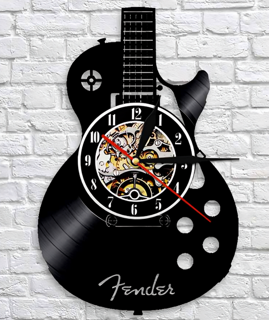 Horloge Murale en Vinyle Floroux - Design Unique pour les Amoureux de la Musique