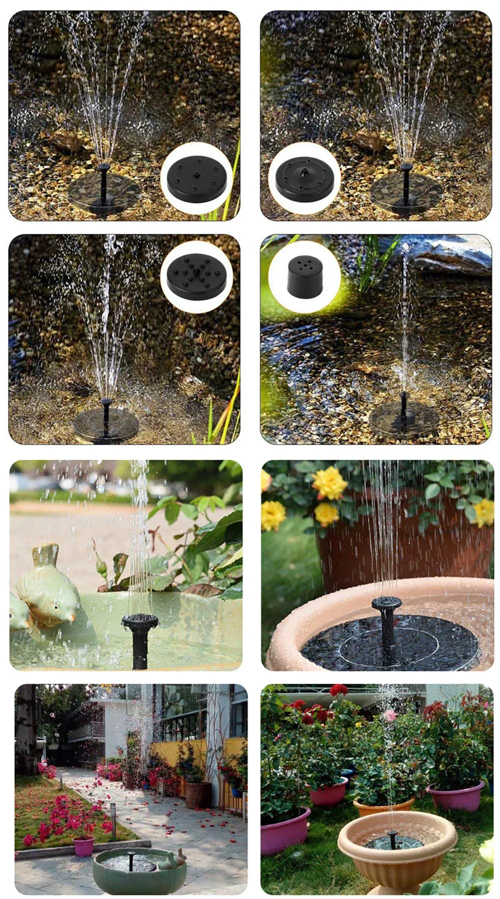 TranquilFlow – Fontaine de Jardin Apaisante avec Lumière du Soleil
