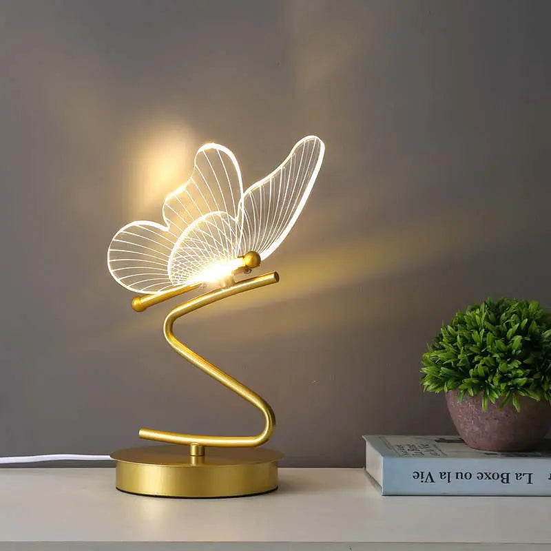 Lampe de table LED inspirée des papillons
