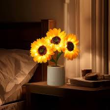 Floroux – Lampe de table LED fleurs rayonnantes pour une pièce confortable et stylée