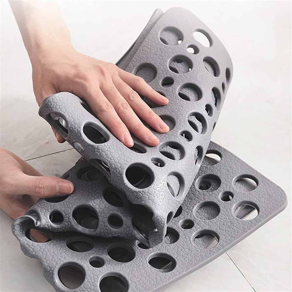 Tapis de douche antibactérien antidérapant avec ventouses | Solution de bain sûre et hygiénique pour les familles
