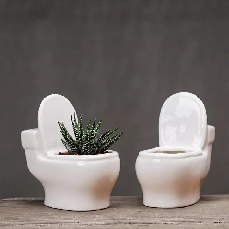 Floroux Succulent Holder in Ceramic | Handmade | Decorative Plant Stand for Bathroom