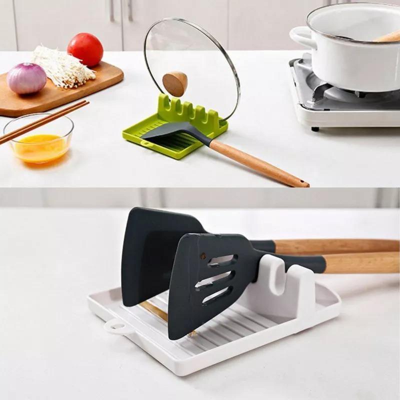 Floroux Support d'ustensiles de cuisine résistant à la chaleur et antidérapant | Organisateur pratique pour la cuisine