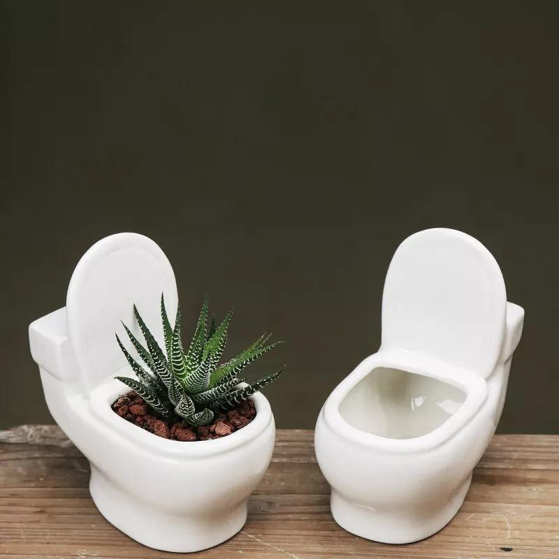 Floroux Succulent Holder in Ceramic | Handmade | Decorative Plant Stand for Bathroom