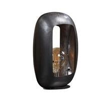 Floroux - Lampe de table noire moderne en nickel avec charme industriel