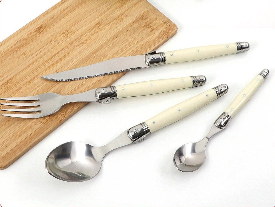 Set de couverts Laguiole couleur ivoire