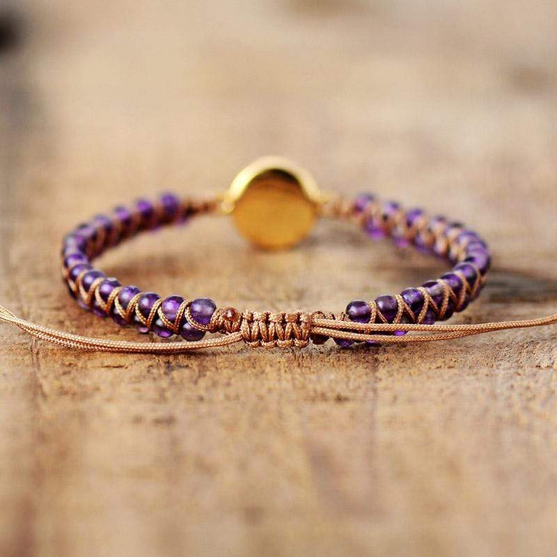 Aurielle – Améthyste-Opale Bracelet de Yoga pour Harmonie