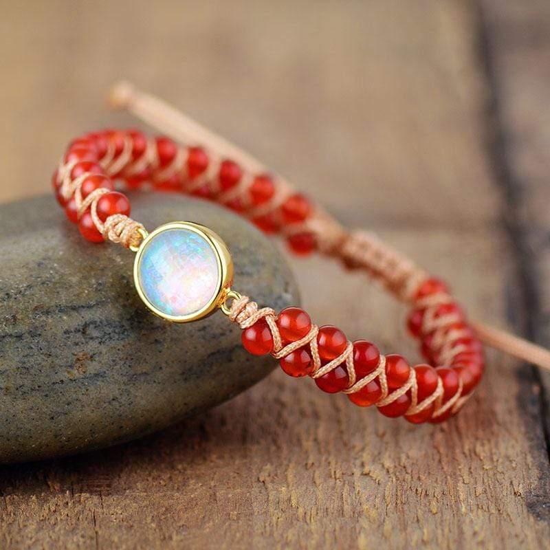 Aurielle – Améthyste-Opale Bracelet de Yoga pour Harmonie
