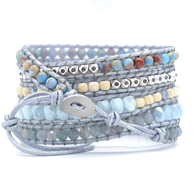 Aurina – Envoûtante Bracelet en Topaze Bleue