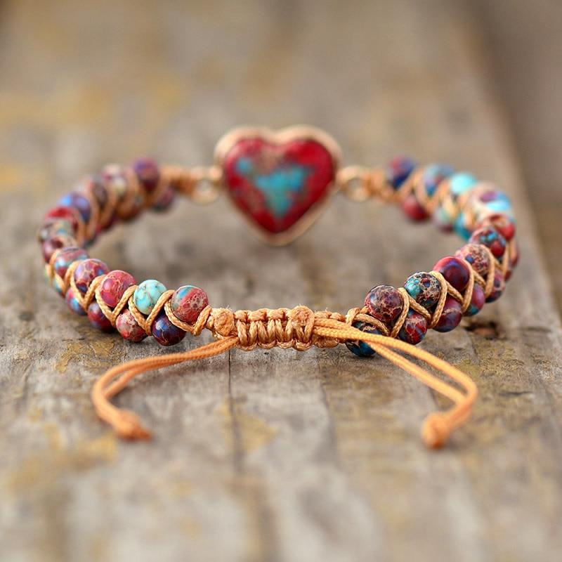 Amalina - Bracelet d'amitié en forme de cœur élégante