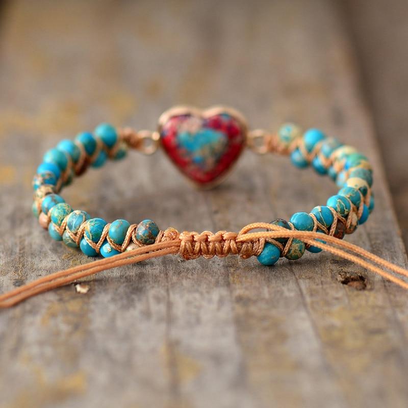 Amalina - Bracelet d'amitié en forme de cœur élégante