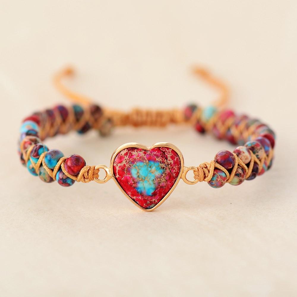 Amalina - Bracelet d'amitié en forme de cœur élégante