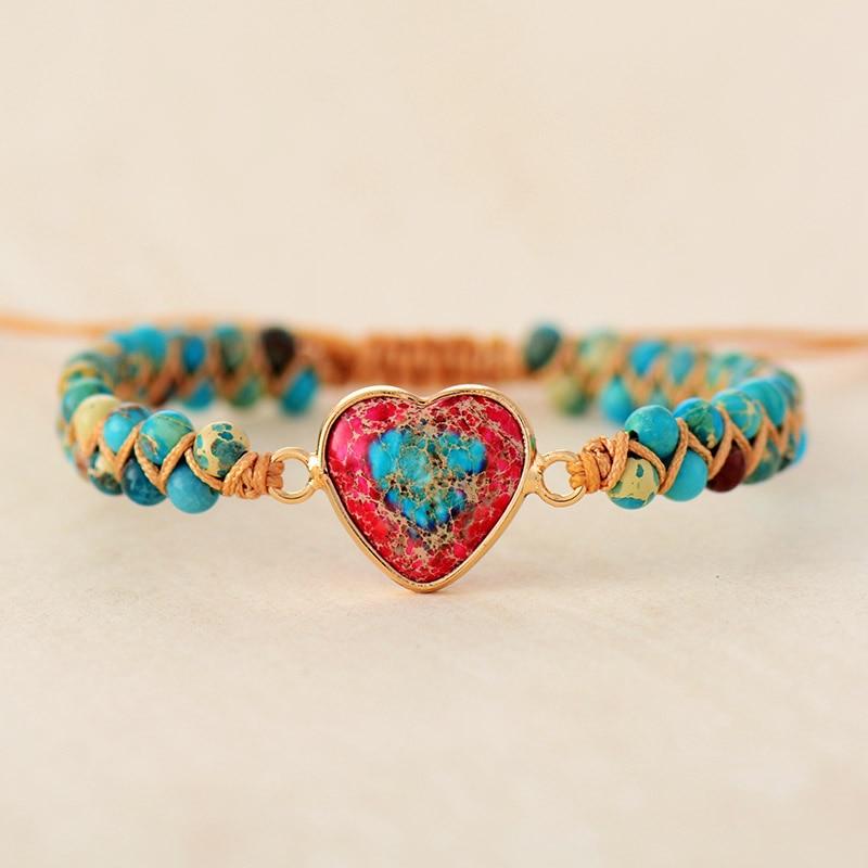 Amalina - Bracelet d'amitié en forme de cœur élégante