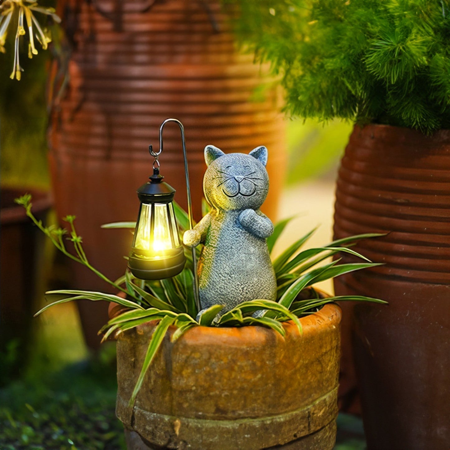 Illuminated cat figurine Floroux | Decorative LED light | Elegant cat lamp for the home